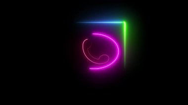 Siyah arka planda canlı ses dalgaları olan parlak mor çağrı simgesi. Teknoloji tanıtımları, ses uygulamaları ya da gelecekteki yapay zeka tasarımları için mükemmel..