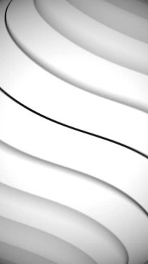 Soyut bir döngü içinde dikey dalga çizgilerinin akışkan hareketi, teknolojiden esinlenilmiş görseller, canlandırılmış arka planlar ve mobil ve dikey ekranlar için siyah ve beyaz içerik için idealdir..