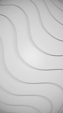 Pürüzsüz soyut dalgalarla beyaz ve gri gradyan arkaplanın kusursuz döngü animasyonu, zarif arka planlar, minimal tasarım ve modern sunumlar için mükemmel.