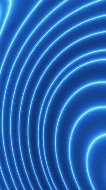 Pürüzsüz bir spiral hareket oluşturan mavi parlayan neon ışık girdabı, fütüristik video arkaplanları, hareket grafikleri veya dijital ışık izi efektleri için mükemmel.