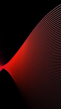 Parlak neon çizgileri olan dinamik soyut arkaplan ve siyah ekranda parlayan parçacık dalgaları, yüksek teknolojili görseller, müzik arkaplanları ve hareket grafikleri için harika..