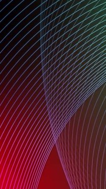 Şebeke benzeri yapı ve soyut hareket ile dikey dalga animasyonu, modern video arkaplanları veya sanal ortamlar için fütüristik dijital tarzda parlıyor.