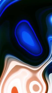 Soyut renkli boya mürekkebinin sıvı dalga şeklinde akışının dinamik animasyonu, canlı görsel efektler, tasarım tanıtımları veya sanatsal bir dokunuşla hareketli grafikler için idealdir..