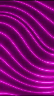 Pembe parlak kıvrımlı animasyon, sarmal neon ışık çizgileri pürüzsüz hareket halinde, parlak bir fütüristik teknoloji arka planı yaratıyor bilim kurgu, dijital sanat veya modern tanıtımlar için mükemmel..