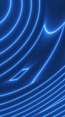 Pürüzsüz mavi neon ışık sarmalı enerjik dijital görseller, geçişler ve grafik örtüleri için ideal teknolojiden esinlenilmiş parlak bir arkaplan oluşturuyor..
