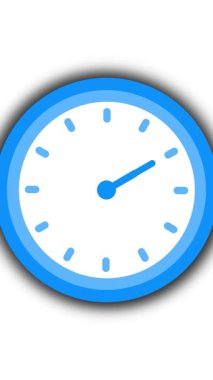 Hızlı hareket eden saat ellerini gösteren, geri sayım videoları için mükemmel, zaman geçişi efektleri veya görsel programlama için mükemmel beyaz arkaplan üzerindeki hızlandırılmış saat animasyonu.