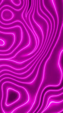 Ekranda canlı pembe parlak neon çizgileri olan dinamik hareket arkaplanı soyut teknoloji görselleri, medya örtüleri veya video giriş animasyonları için mükemmel..