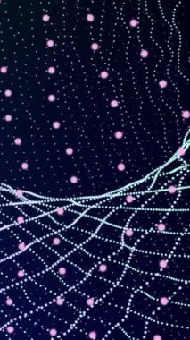 Renkli dikey akışkan dalga animasyonu, parlak hareket efektleri, modern mobil arka plan videoları, canlı görsel döngüler ve dijital sanat estetiği için idealdir..