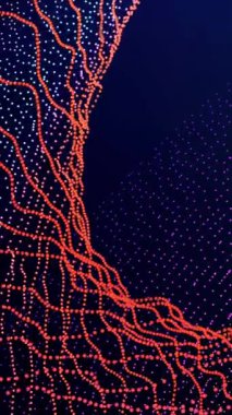 Parlayan çok renkli efektlere sahip dikey formatta canlı sıvı dalga hareketi, mobil ekran koruyucular, soyut dijital içerik ve modern hareket arkaplanları için mükemmel.