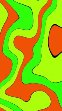 Parlak soyut elementlerle sıvı hareketli canlı çizgi animasyonu, müzik görselleri, dijital sanat projeleri ve geleceksel hareket grafik şablonları için harika.