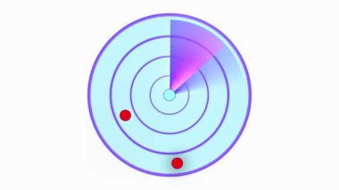 Radar ekranındaki ışın yüksek çözünürlüklü veya yüksek renkli olarak taşınıyor.