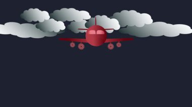 Yumuşak, kabarık bulutların arasından mavi gökyüzünde uçan bir uçağın animasyonu. Açıklanan videolar, eğitim içeriği ve seyahat temalı görseller için mükemmel.