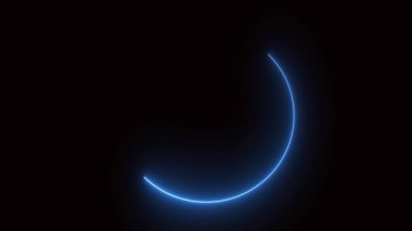 Siyah bir arkaplanda daire şeklinde canlandırılmış mavi neon ışıklı işaret simgesi. Başarı listesindeki simge simgesi görüntüsü canlandırılmış video.