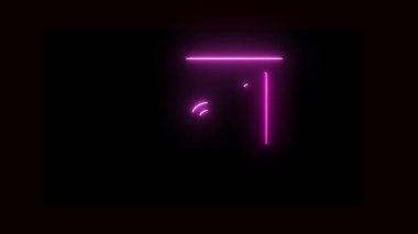 Siyah bir arkaplana karşı dairesel bir hatla parlayan neon bir numara, modern ve parlak bir tasarım yaratıyor..