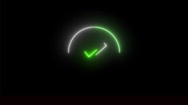 Açık yeşil işaret şeklinde pozitif sembol, doğruluğu, doğruluğu ya da olumlu tepkiyi simgeliyor..