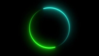 Animasyon Cyan Doları ikonu, parlayan bir yüzükle çevrelenmiş enerjiyle parlar. Çevrimiçi işlemlerin, sanal para biriminin ve finansal akışın modern bir temsili.