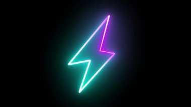 Bir pil şarj simgesinin animasyonu, koyu siyah bir tuvale karşı parlak renklerde elektrik enerjisi yayıyor.