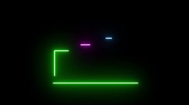 Neon tarzı renkli bar grafiği yükselme eğilimini gösteriyor. Finansal büyüme, dijital gösterge panelleri ve bilgi grafikleri için modern veri illüstrasyonu.