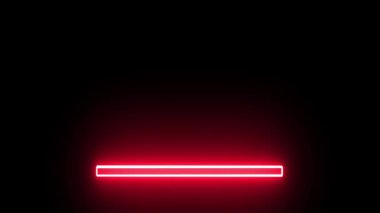 Animasyon kırmızı neon iş grafiği azaldığını gösteriyor. Çöküşleri, negatif büyümeyi ve analitiği resimlemek için canlı dijital tasarım.