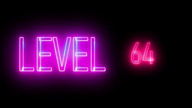Titrek neon seviyesi 64 metin dairesel bir ışıltıyla kaplanmış. Yaratıcı projeler ve ilerleme göstergeleri için dinamik ışık efekti.