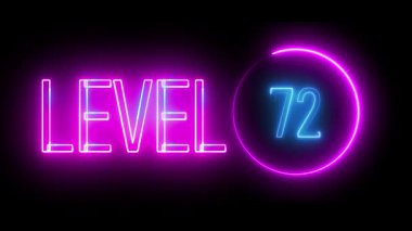 Canlandırılmış neon halka vurgulama seviyesi 72. Parlak seviye göstergesi oyun ekranları, hareket grafikleri ve akış tasarımı için mükemmel.
