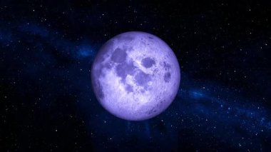 Yıldızlı bir gece gökyüzünde parlayan dolunay. Gece temalı görseller, rüya manzaraları ve astronomi içeriği için mükemmel huzurlu gökyüzü sahnesi.