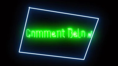 Koyu arka planda parlayan yeşil neon 