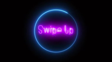 Pırıl pırıl parlayan mavi dairenin içinde Violet Neon animasyonu 