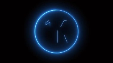 Işıldayan mavi dairenin içinde 