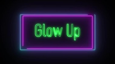 Canlandırılmış neon metin efekti koyu bir arkaplan üzerinde 'parıltı' okunuyor, sosyal içerik, yaratıcı düzenlemeler ve parlak-esinlenilmiş görseller için tasarlanmış.