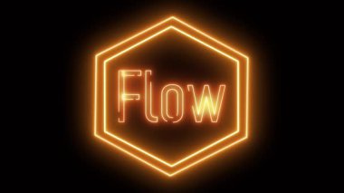 Karanlık bir arkaplan üzerinde parlak altıgen bir çerçeve içinde 'takip' sözcüğüyle parlayan neon ışığı sosyal medya iletileri, akış örtüleri ve kanal tanıtımları için mükemmel.