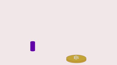 Altın para yığınlarının ve bar grafiğinin büyüme animasyonu, zenginlik birikimini, kar artışını ve akıllı para yönetimi görsellerini temsil ediyor.