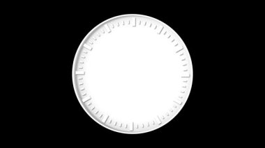 Siyah arkaplanda sayısız minimalist beyaz saat.