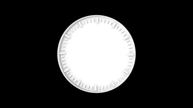 Minimalist bir duvar saatinin zarif hareketini parlak siyah bir arka planda izleyin. Ortam, odaklanma veya görsel ASMR oturumları için mükemmel.