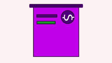 Bir dolar işareti, canlı renkli çizgiler ve kişiselleştirilebilir metin alanları ile modern mali belge illüstrasyonu, fintech ve kurumsal videolar için ideal.