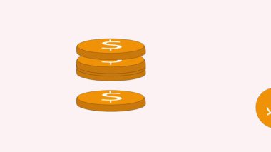 Dolar parası, kalkan sembolü ve yeşil kene işaretli finans ve güvenlik kavramlarını tasvir eden stilize animasyon, finansal hizmetler ve güvenliği desteklemek için mükemmel..