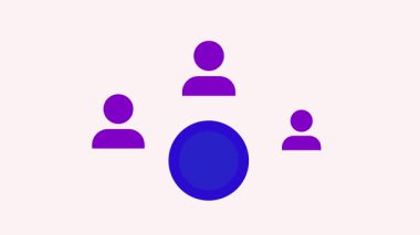 Ofis simgesi ve iş simgesi animasyonu. Profesyonel kullanım, ui / ux projeleri ve iş sunumları için dinamik web simgesi.