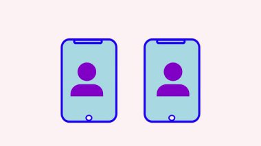 Mobil internet bankacılığı kullanarak para transferi. Çevrimiçi işlemleri, dijital ödemeleri ve para transferlerini göstermek için yaratıcı animasyon.