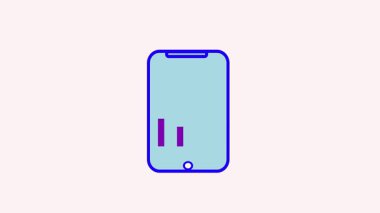 Bozuk para ve grafik animasyonlu akıllı telefon. Dijital finans, yatırımlar, iş analitiği ve mobil para eğilimlerini resmetmek için mükemmel.