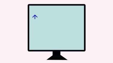 Bilgisayar ekranında yukarı doğru ok olan bir grafik. İş büyümesini, mali başarıyı ve performans takibini gösteren hareketli grafikler.