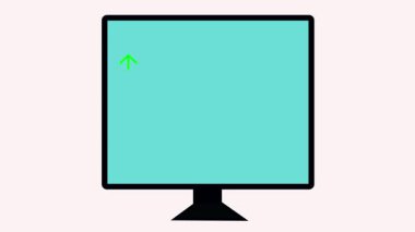 Dolar parasıyla istatistik çubuklarını gösteren bilgisayar. Hareket grafikleri yoluyla finansal büyüme, veri analizi ve iş başarısını sembolize eder.