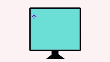 İstatistik çubukları ve para dolu animasyon bilgisayar. Hareket tasarımı yoluyla finansal büyüme, veri analizi ve iş performansının görselleştirilmesi.