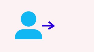 Animasyon insanları ve uzaktaki ok. Bireyler arasındaki uzaysal ilişkileri, mesafeyi ve bağlantıları gösteren yaratıcı hareket grafikleri.