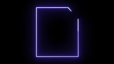 Belge araması için büyüteçle canlandırılmış dosya. Veri arama, araştırma ve denetleme araçlarını temsil eden siyah arkaplan iş simgesi.