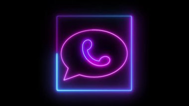 Siyah arkaplan üzerinde canlı ses dalgaları olan stilize neon çağrı tuşu. Telefon özelliklerini, VoIP 'yi veya iletişim arayüzlerini göstermek için mükemmel.