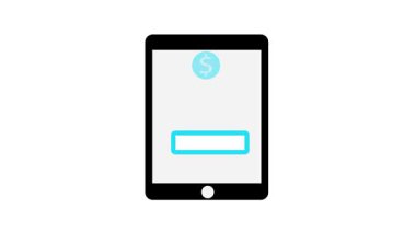 Modern finans sektöründe dijital işlemlerin kolaylığını ve kolaylığını gösteren cep telefonu uygulaması ve bozuk paralarla etrafta gezinen akıllı telefon.