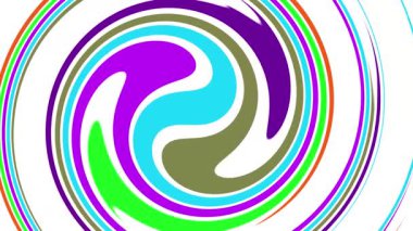 Katmanlı geometrik şekiller ve zarif parlak ışık geçişleri içeren sürekli bir döngü içinde soyut halkaları büyülemek.