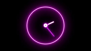 Siyah arkaplan ve pembe saat bize zamanın ne kadar hızlı ilerlediğini hatırlatıyor, her seferinde bir sessiz saniye, asla durmaksızın ve beklemeden..