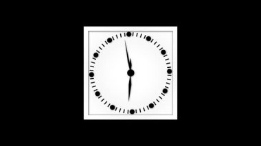 Karanlık arka plan saat el animasyon döngüsü. Teknolojik görseller, tanıtımlar ya da geri sayım temaları için saniyenin, dakikanın ve saatin hızlı hareketi.