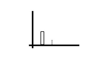 Ok animasyonlu iş büyüme tablosu. Pazarlama, yatırım ve ekonomik ilerleme videoları için beyaz arkaplan üzerindeki finans simgesi.